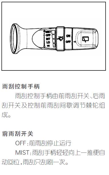 长安cs75雨刮器怎么用，cs75雨刮器操作图解