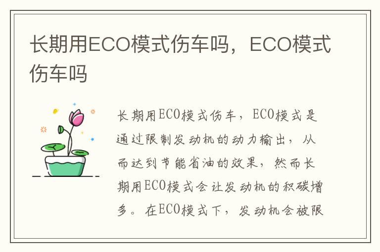 长期用ECO模式伤车吗，ECO模式伤车吗