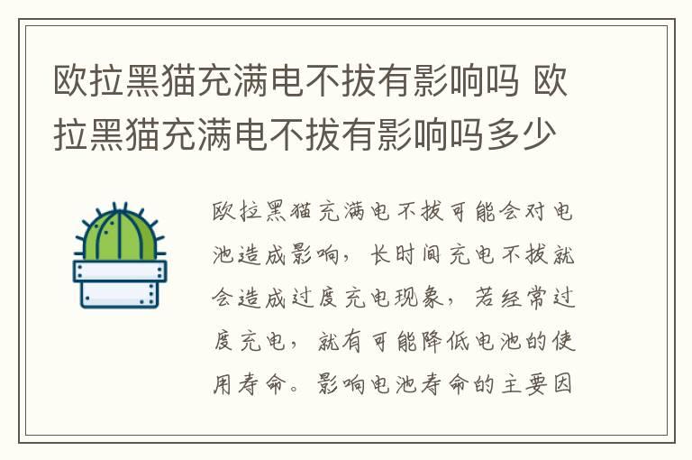 欧拉黑猫充满电不拔有影响吗 欧拉黑猫充满电不拔有影响吗多少钱