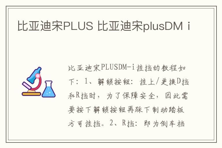 比亚迪宋PLUS 比亚迪宋plusDMⅰ