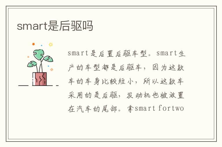 smart是后驱吗