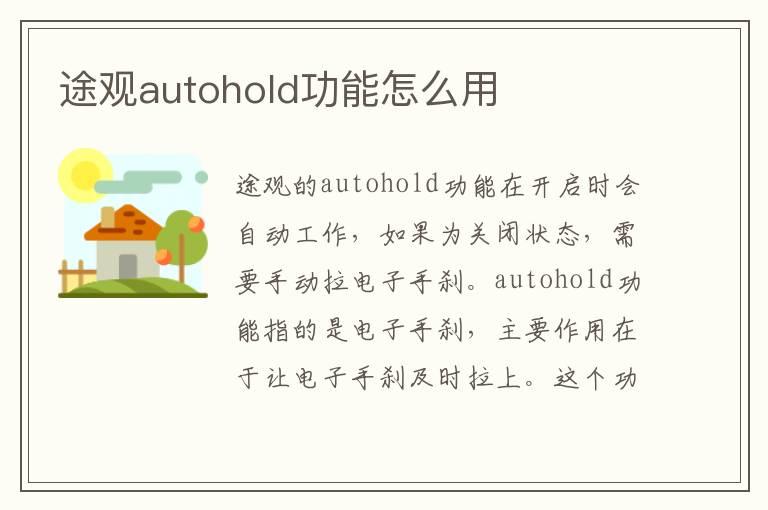 途观autohold功能怎么用