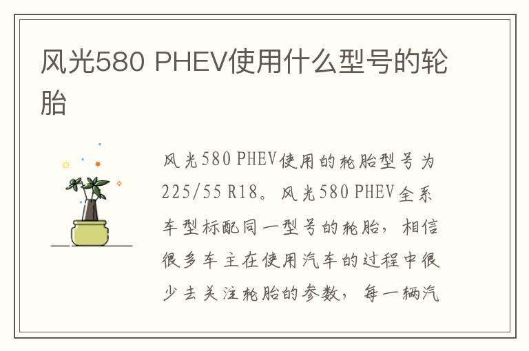 风光580 PHEV使用什么型号的轮胎