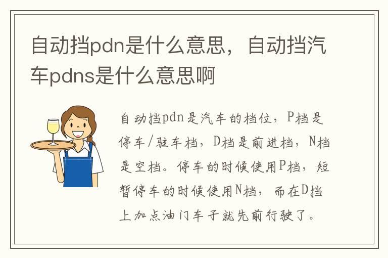 自动挡pdn是什么意思，自动挡汽车pdns是什么意思啊