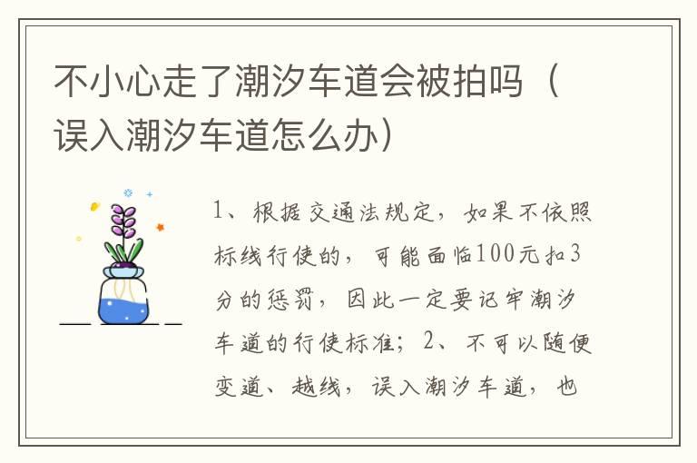 不小心走了潮汐车道会被拍吗（误入潮汐车道怎么办）