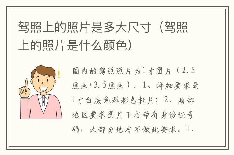 驾照上的照片是多大尺寸（驾照上的照片是什么颜色）