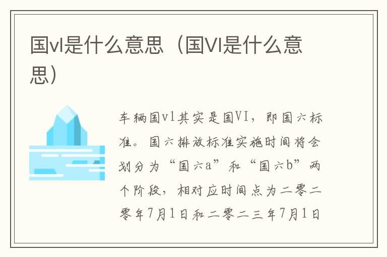 国vl是什么意思（国Vl是什么意思）