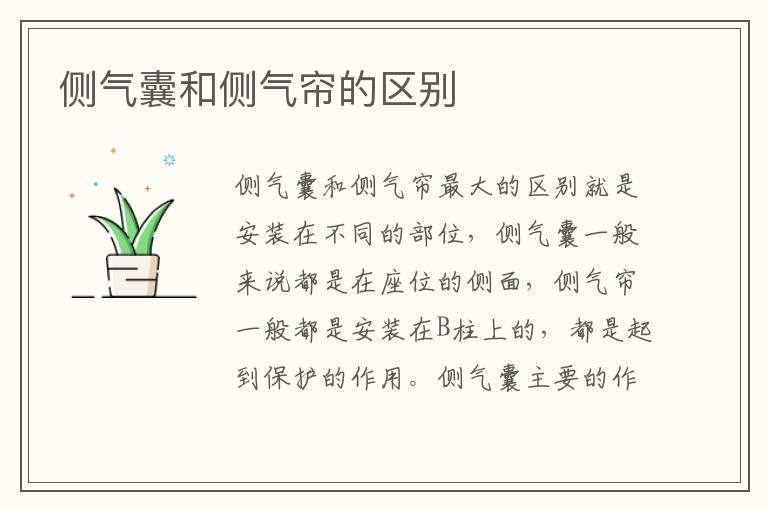 侧气囊和侧气帘的区别