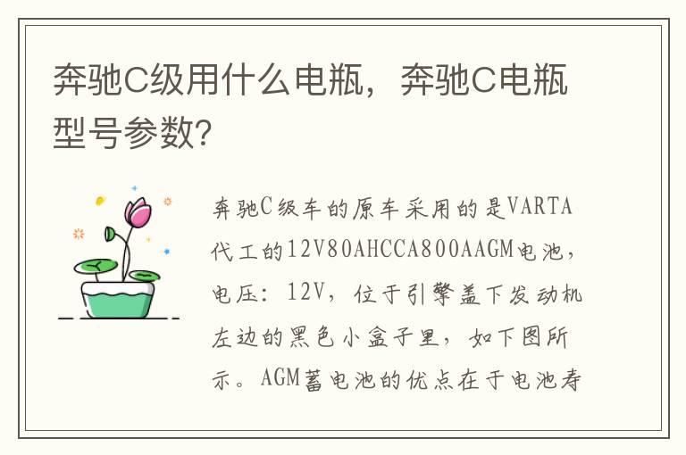 奔驰C级用什么电瓶，奔驰C电瓶型号参数？