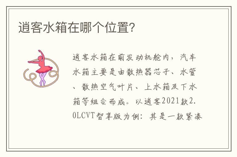 逍客水箱在哪个位置？