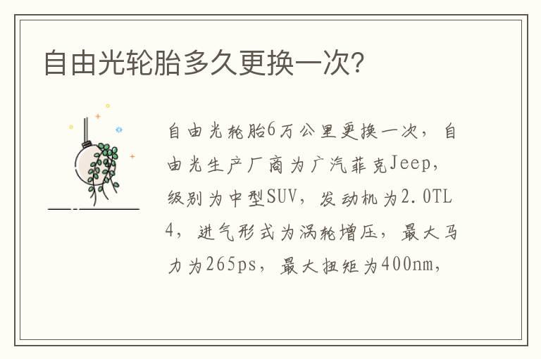 自由光轮胎多久更换一次？