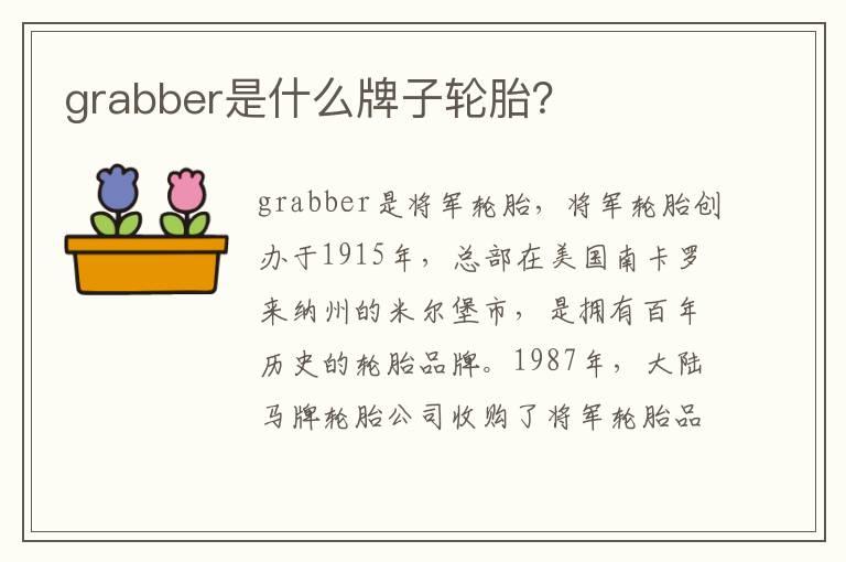 grabber是什么牌子轮胎？