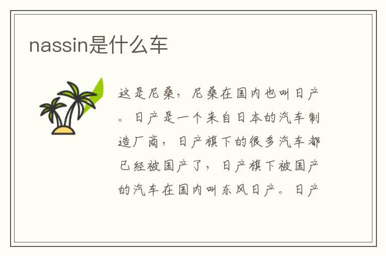 nassin是什么车