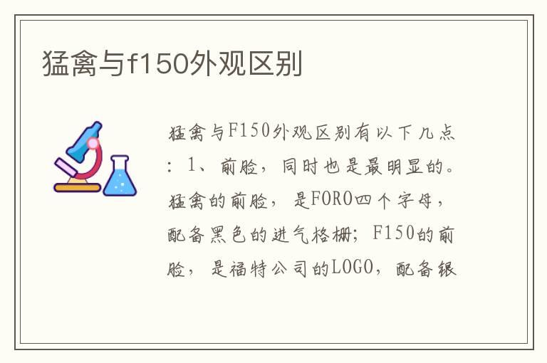 猛禽与f150外观区别