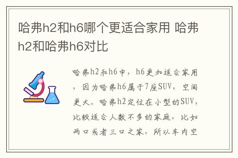 哈弗h2和h6哪个更适合家用 哈弗h2和哈弗h6对比