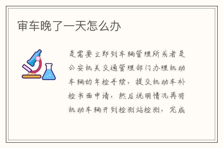 审车晚了一天怎么办