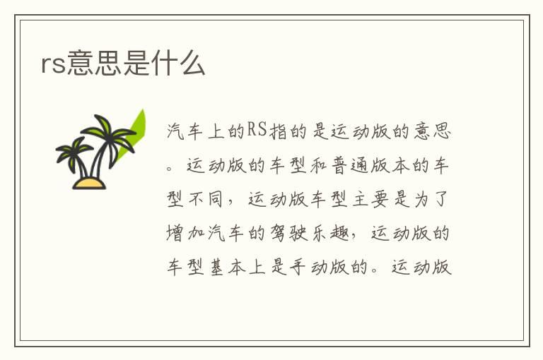rs意思是什么