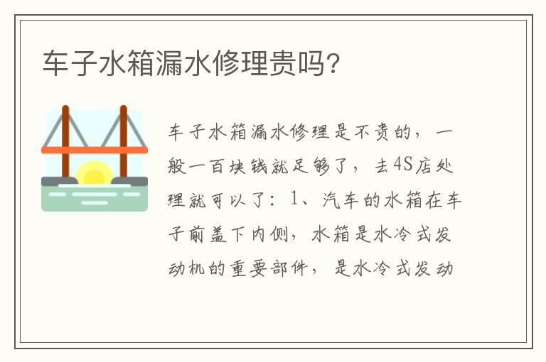 车子水箱漏水修理贵吗?