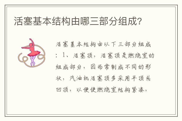 活塞基本结构由哪三部分组成?