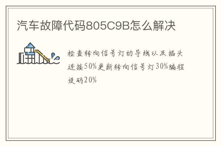汽车故障代码805C9B怎么解决