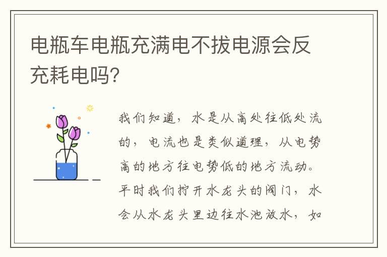电瓶车电瓶充满电不拔电源会反充耗电吗？
