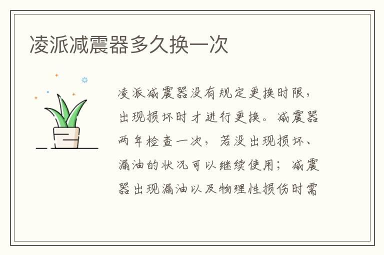 凌派减震器多久换一次