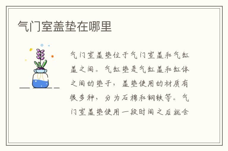 气门室盖垫在哪里
