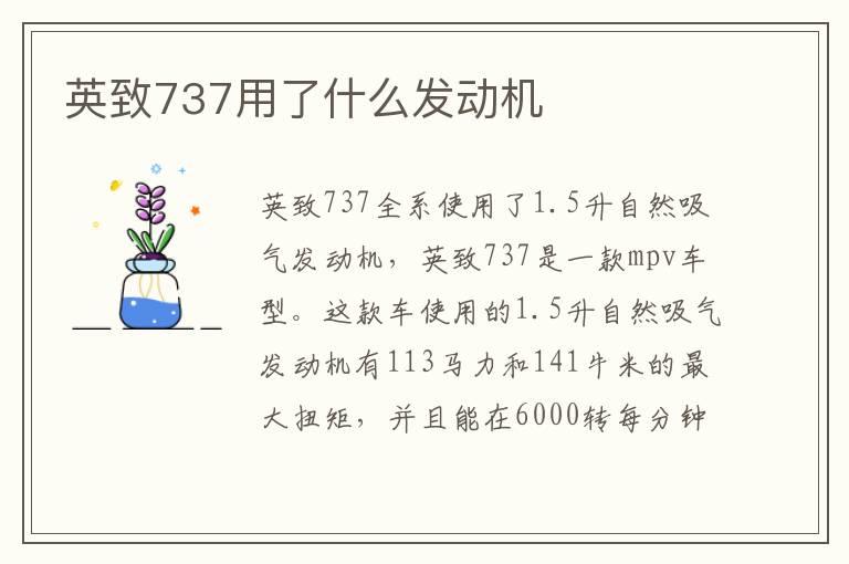 英致737用了什么发动机
