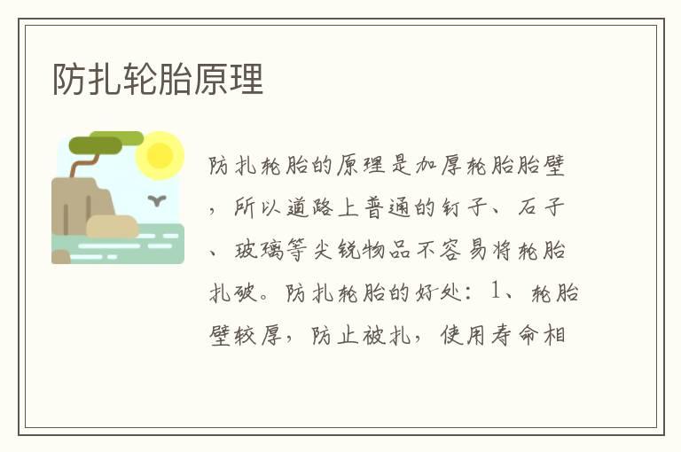 防扎轮胎原理