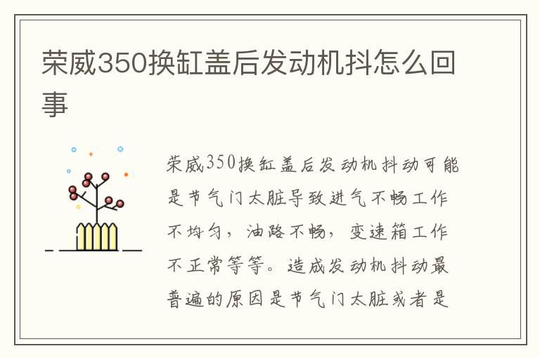荣威350换缸盖后发动机抖怎么回事