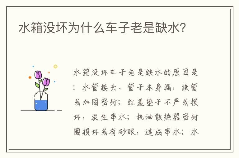 水箱没坏为什么车子老是缺水？
