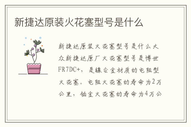 新捷达原装火花塞型号是什么