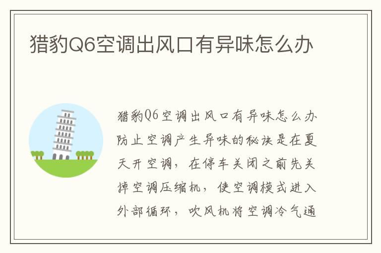 猎豹Q6空调出风口有异味怎么办