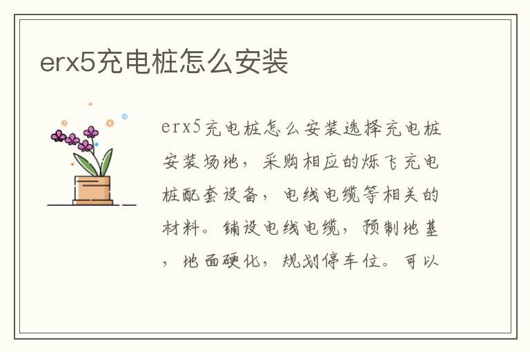 erx5充电桩怎么安装