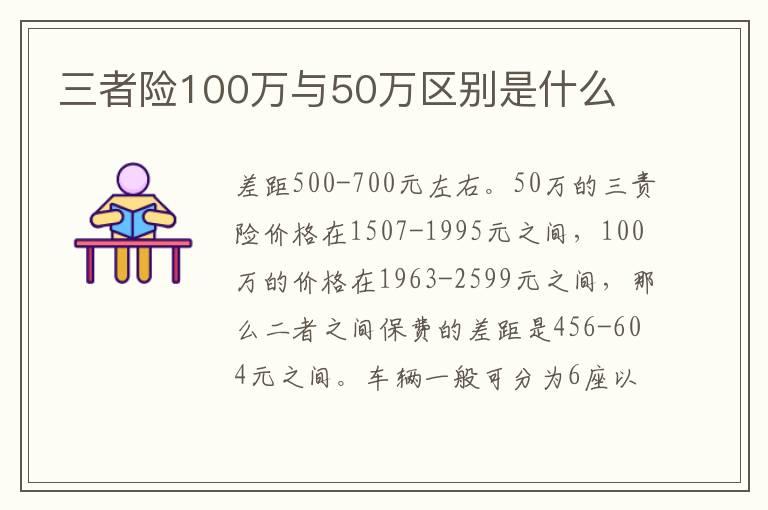 三者险100万与50万区别是什么