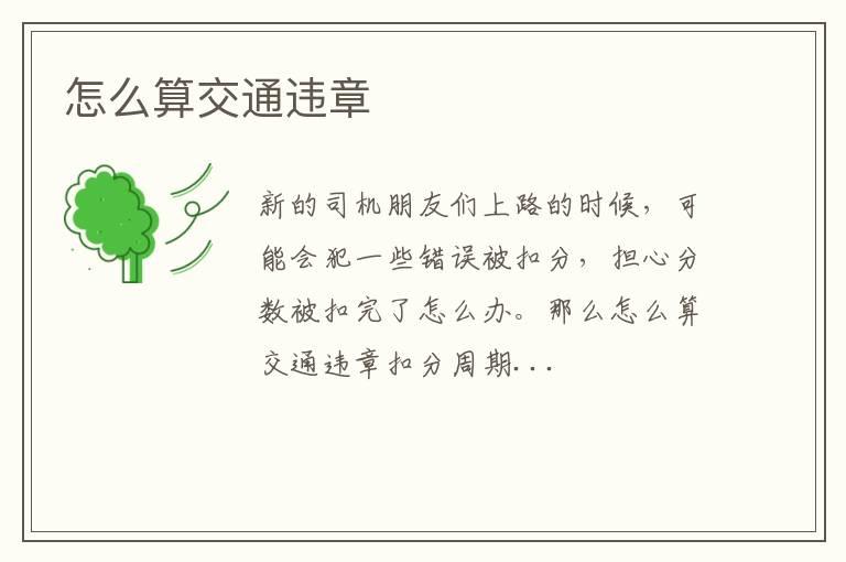 怎么算交通违章