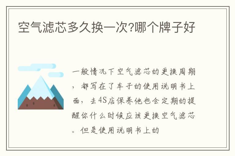 空气滤芯多久换一次?哪个牌子好