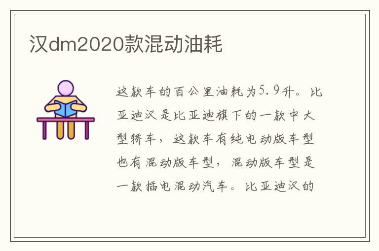 汉dm2020款混动油耗