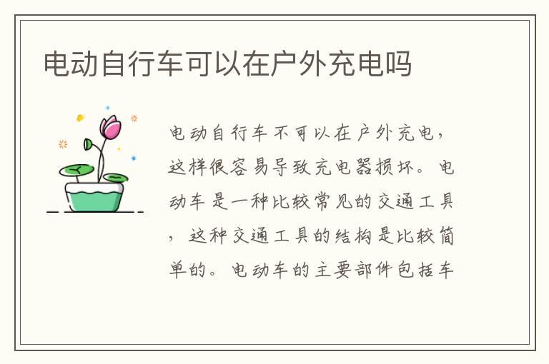 电动自行车可以在户外充电吗