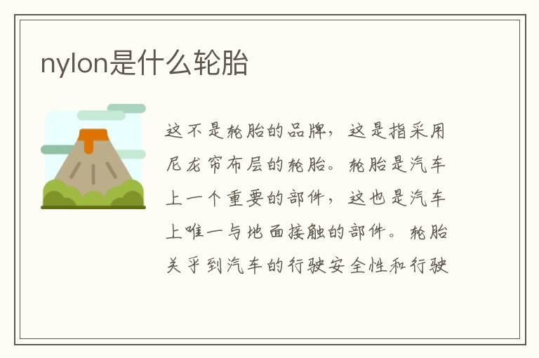 nylon是什么轮胎