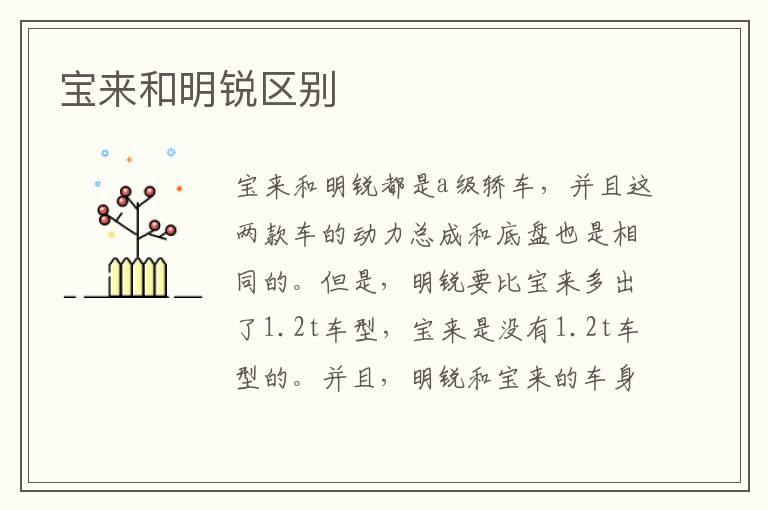 宝来和明锐区别