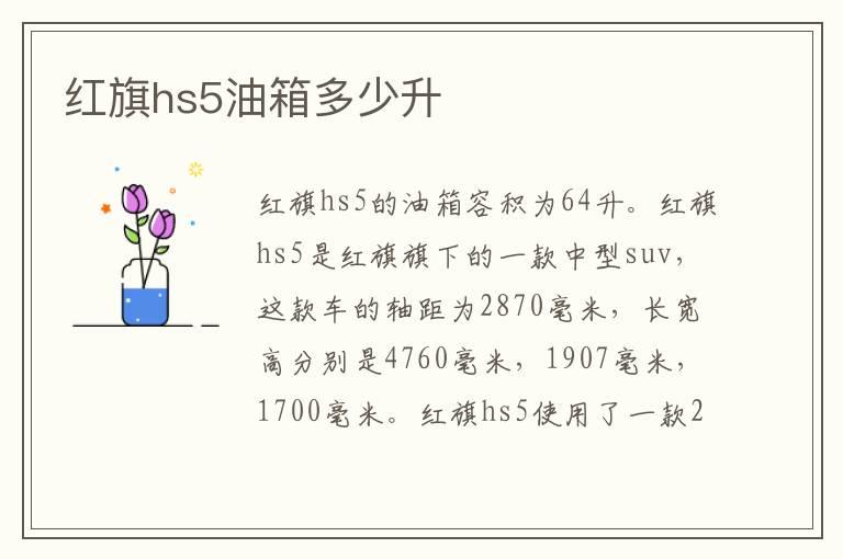 红旗hs5油箱多少升