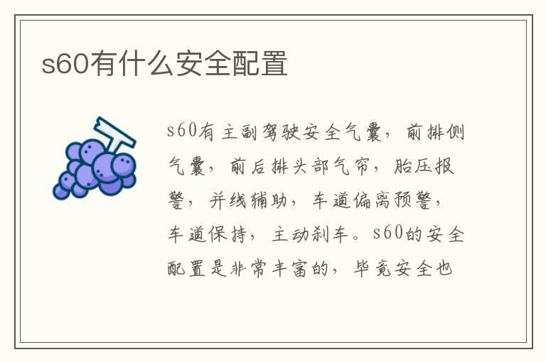 s60有什么安全配置