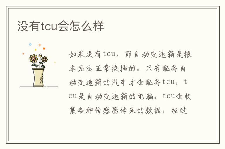 没有tcu会怎么样