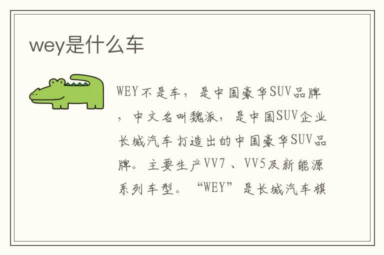 wey是什么车