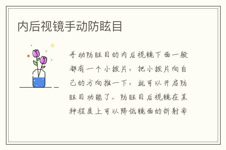 内后视镜手动防眩目