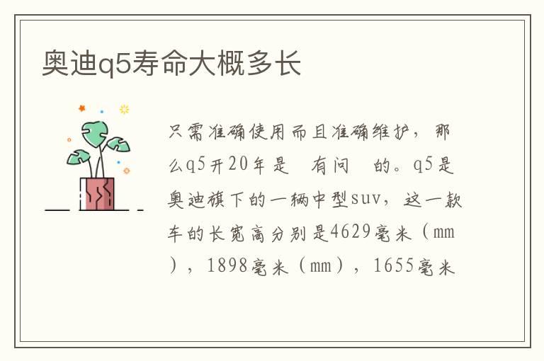 奥迪q5寿命大概多长
