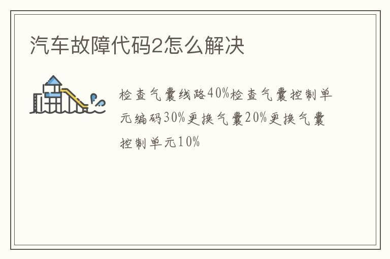 汽车故障代码2怎么解决