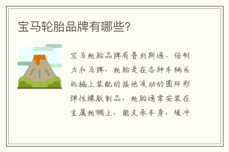 宝马轮胎品牌有哪些？