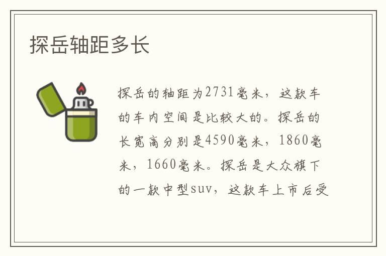 探岳轴距多长